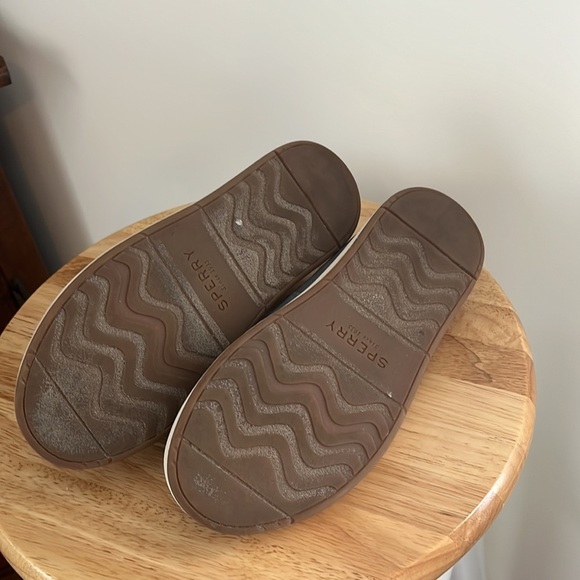 SPERRY Top Sider Cruise Boat Boys Boat Shoes Sz 2 Blue Gray White Coastal Preppy - Picture 7 of 8